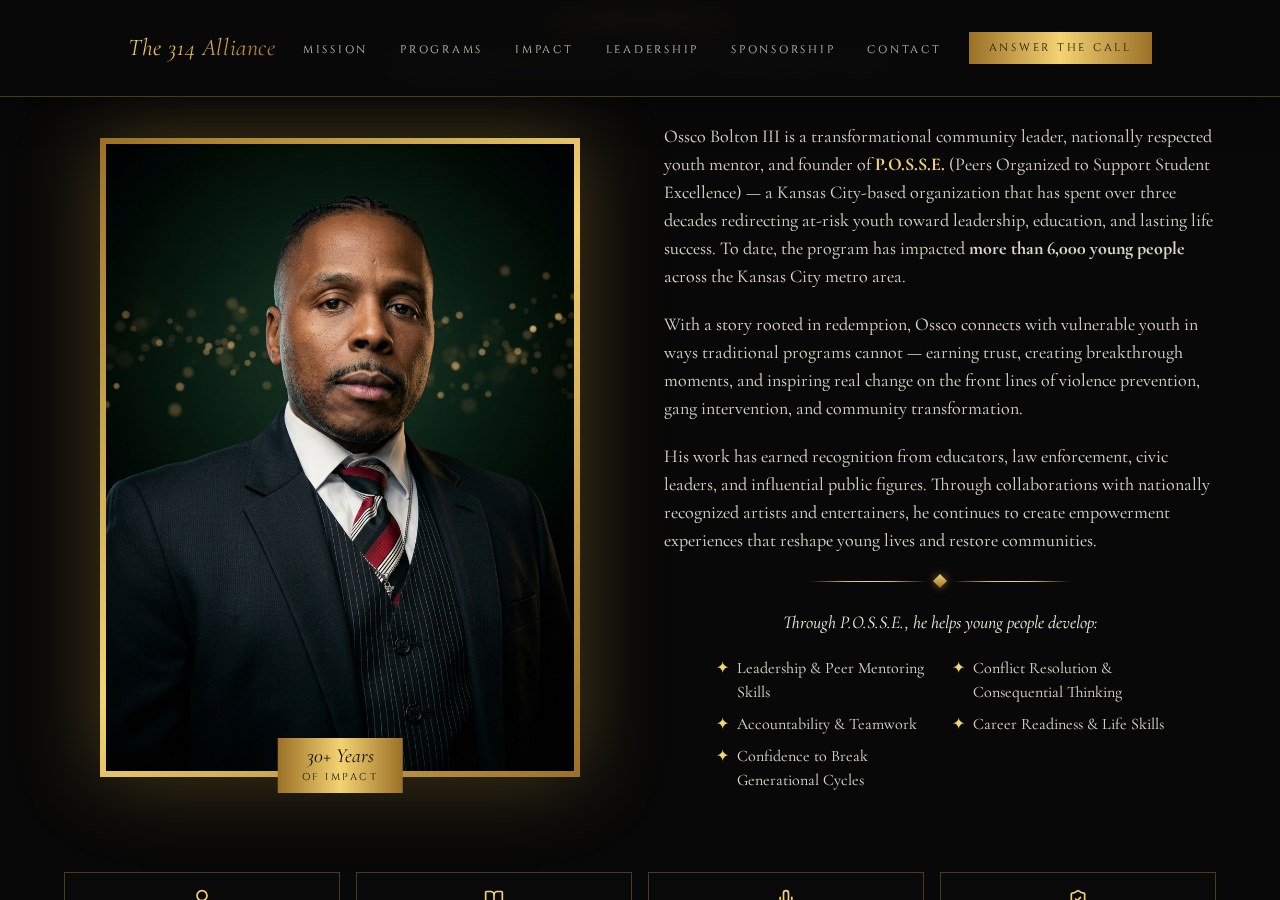 Website design for The 314 Alliance